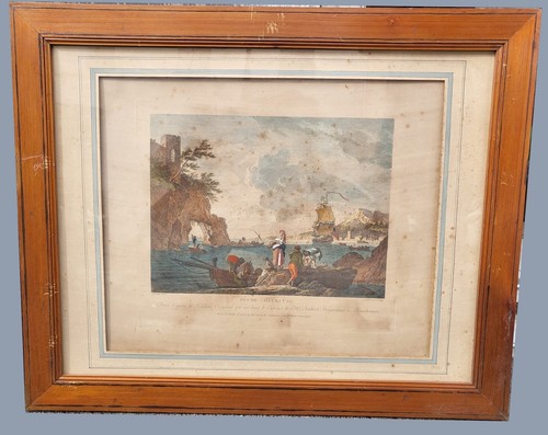 Suite De 4 Gravures Encadrées, La Pêche, XIXème Siècle - Picture 13 of 18