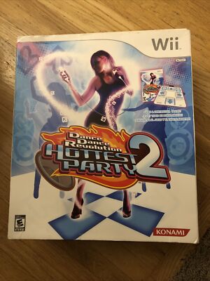 Nintendo Wii Dance Dance Revolution Hottest Party 2 Dance Pad Mat W/ Game CIB