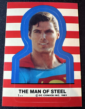 1983 topps superman III (3) sticker #1 christopher reeves