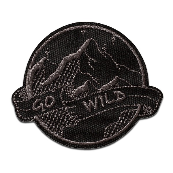 Go Wild Schwarz - AufnäHer, BüGelbild, AufbüGler, GrößE: 5,5 X 6,5 Cm-image