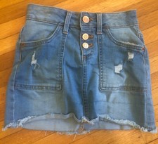 Girls Justice Jean Skirt Size:7 EUC