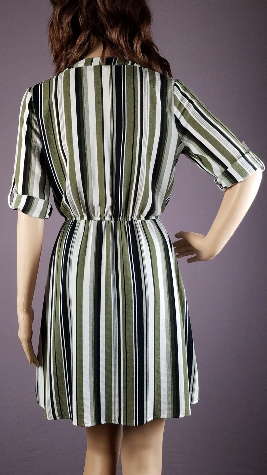 VETEMENTS Abito corto donna tentato Los Angeles a righe scollo a V taglia S