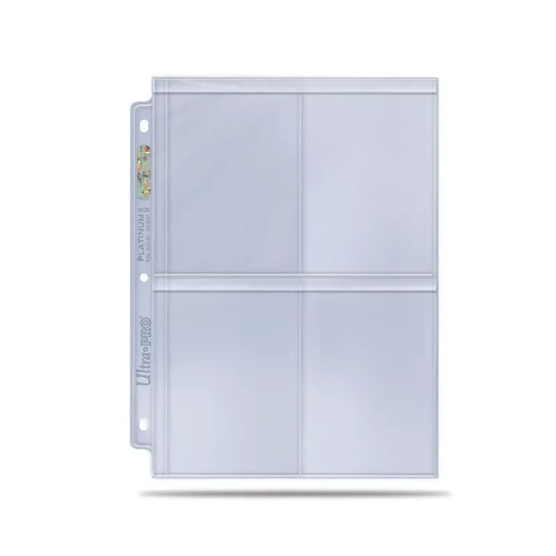 1-100x Ultra Pro 4-Pocket Secure Platinum Page Toploaders & Pokemon Booster NEU