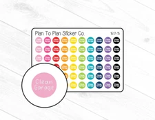 1617-15~~Clean Garage Dots Planner Stickers.