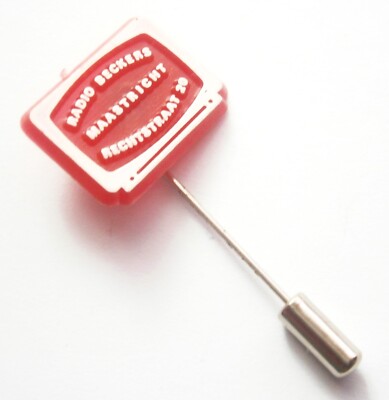 P216) Radio Maastricht Richt Dtraat 20 Vintage Werbung Krawatte Anstecknadel Anstecker
