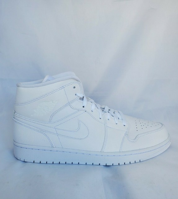 Nike Air Jordan 1 Men's Basketball Shoes - White/White/White, US 12 for sale online | eBay