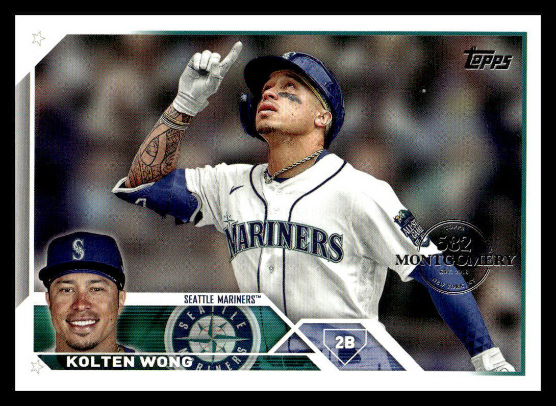 2023 Topps Kolten Wong Montgomery Club Stamp 407 Seattle Mariners