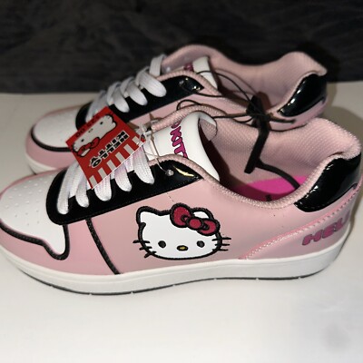 Hello Kitty Sneakers Size 10 Casual Sport Court Shoes Pink Sanrio