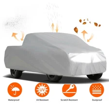 LABLT For Pickup Truck Cover Waterproof UV Rain Dust Protection Silver Universal