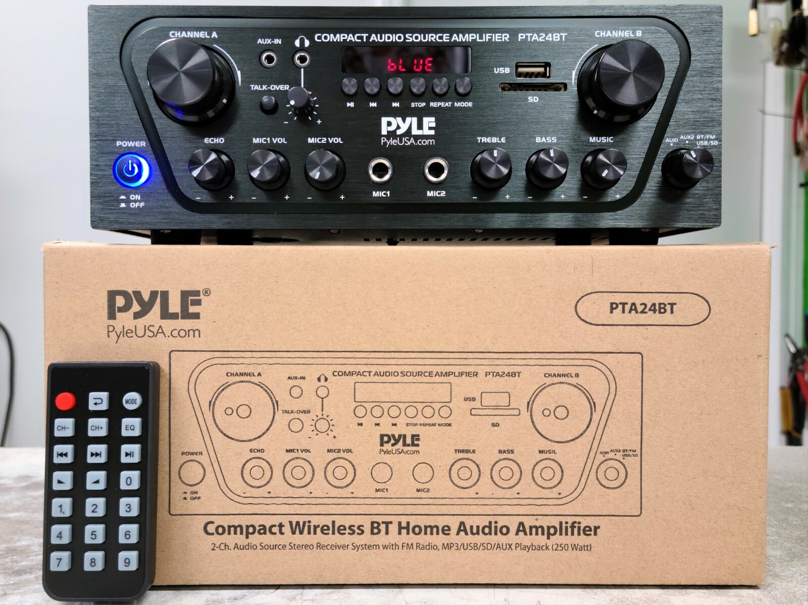 Best Buy Outlet 2ch Pyle Pta24bt Bluetooth Karaoke Ready Home Stereo Audio Compact Mini Receiver Outlet Online Discounts Utility Com Co