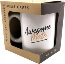 Awesome Mate Quoted Novelty Ceramic Mug Gift For Him Boxed