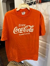 Vintage XL Mens Coca Cola Coke Orange T-Shirt USA