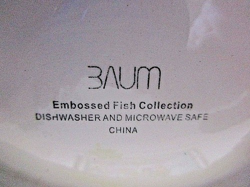 7.5" Long Green Baum Brothers Bowl Dish by Shaped Embossed Fish Collection - Picture 5 of 5