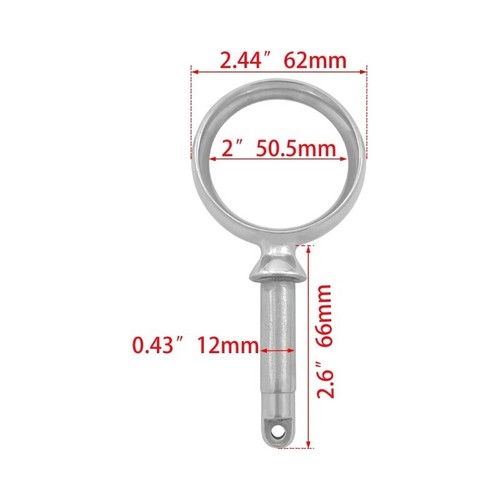 Stainless Steel Oarlock Sockets Side Mount Paddle Brackets Marine Boat Yacht 2Pc - Picture 2 of 5