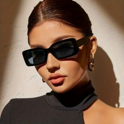 Retro Rectangle Sunglasses UV400 Sun Shades Glasses Women Fashion Eyewear 1pc