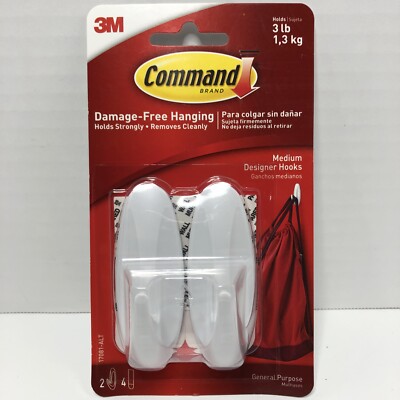 Command Medium Designer Hooks 2-Pack