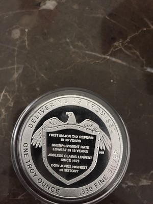 DONALD TRUMP 1 OZ .999 SILVER COIN, 45TH PRESIDENT 2020 FREEDOM