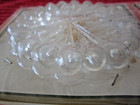 Vintage Lot of 20 CLEAR Plastic TEAR DROP Icicle CHRISTMAS TREES ORNAMENTS Decor — photo 9