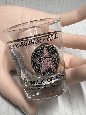 #ad Vintage 1992 Hollywood Walk of Fame Shot Glass Hollywood California USA Made $17.98