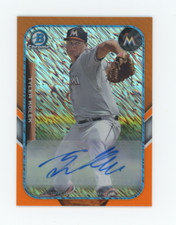 2015 BOWMAN CHROME MINI #15/25 TYLER KOLEK ORANGE REFRACTOR AUTOGRAPH ROOKIE RC