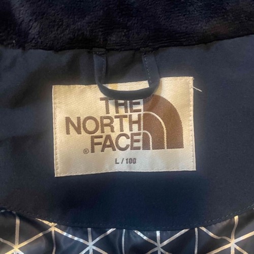 THE NORTH FACE Navy DOWN JACKET Fur w/Hood size L good condition R692 - Picture 4 of 24