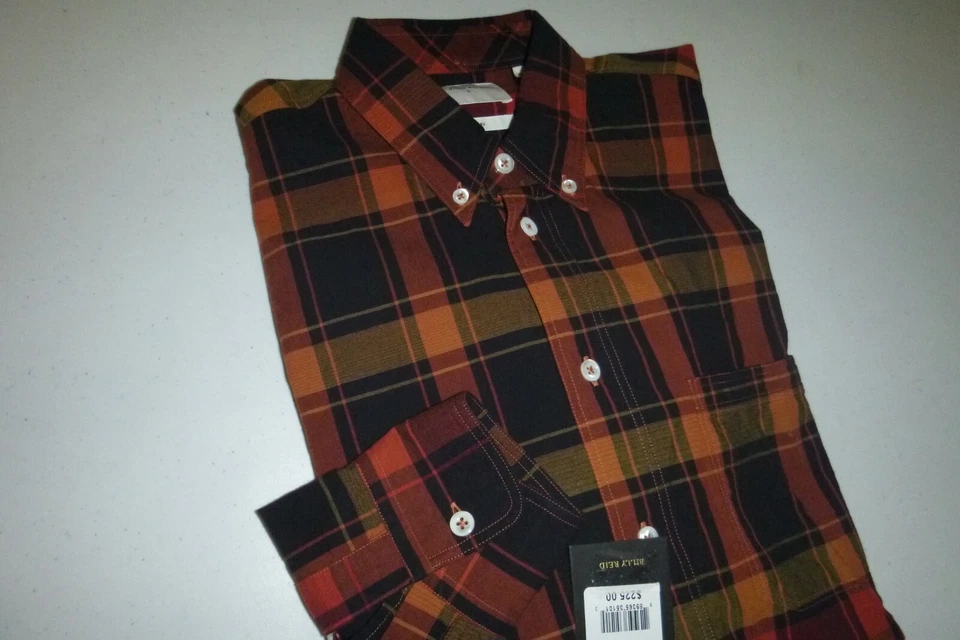 Camisa Billy Reid Para Hombres ESTÁNDAR Grabada Tuscumbia Abotonada - Pequeña-Carbón/Óxido Foto 3 de 4