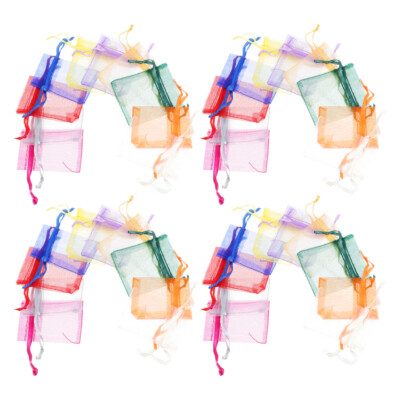 100 Pcs Gift Wrapping Bag Travel Mini Drawstring Pouch Small