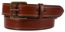 Medium Brown Bridle Leather belt with a Lifetime Warranty.  #124-03