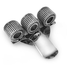 Treble Triple Pen Holder Pocket pen Clip - CHROME - Perfect for Nurses/Doctors