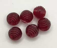 6pc Swarovski Crystal Siam 10mm Art Deco Round 5030/4 Beads; Red