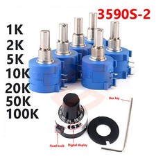 High-Precision 10-Turn Wirewound Variable Resistor 3590S-2 (1K/2K/5K/10K-100K)