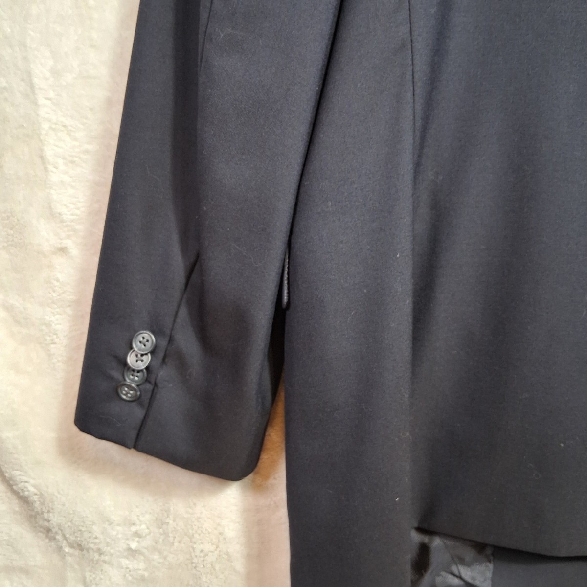 Loro Piana Joseph Abboud 44R Navy Blue Super 120 Wool Laine Model 8440/2F View 4