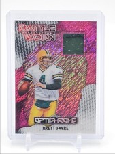 BRETT FAVRE 2025 LEAF OPTICHROME BATTLE WORN PATCH PINK SHIMMER 8/8 Q1300