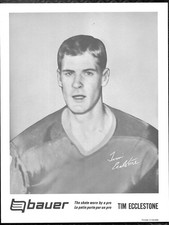 HIGH GRADE-ROOKIE RC! 1968 BAUER SKATES PROMO Tim Ecclestone ST. LOUIS BLUES