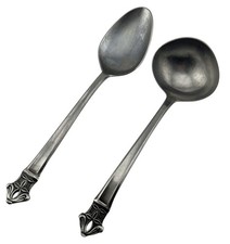 Ekco Eterna Padua Serving Spoon & Gravy Ladle Stainless Steel Japan 8.5”