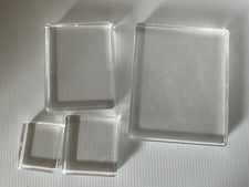 Stampin' Up Acrylic Blocks Complete Set of 4 Rubber Stamping C D E F