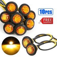 10x Amber 34round Led Bullet Clearance Side Marker Lights For Truck Trailer