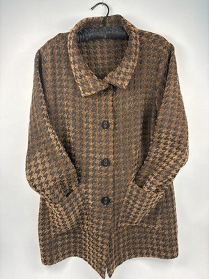 HABITAT Clothes to Live In Med Brown/Black Button Brushed Textured Pocket Jacket