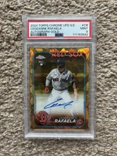 2024 Topps Chrome Update Series Sapphire Edition Ceddanne Rafaela Gold Auto /50 