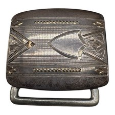 C.B. Fibbia antica per cintura in argento sterling Marks & Co Cincinnati Arti e Mestieri 20,9 g