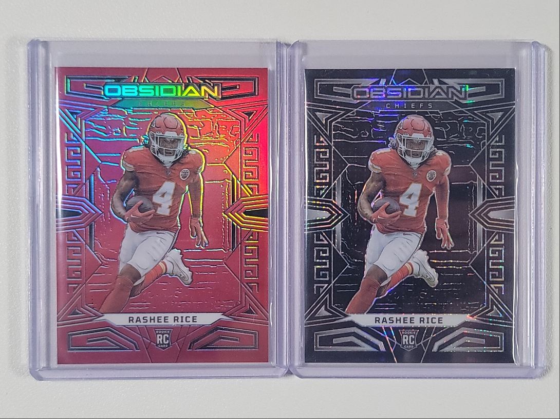 [2] RASHEE RICE 2023 OBSIDIAN ROOKIE RED FLOOD ELECTRIC ETCH RC /90 Q3894