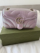 Stunning Authentic Iridescent Pink Gucci Marmont Bag