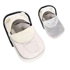 Universal Infant Car Seat Cover - 2 in 1 Winter  All Season, Keeps Baby Beige
