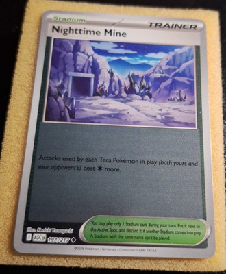ASCENDED HEROES NIGHTTIME MINE ''UNCOMMON'' REVERSE HOLO #197/217 NRMT-MT!!!