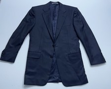 Blazer lana Hickey Freeman uomo 38R Loro Piana Tasmania Super 130's blu navy