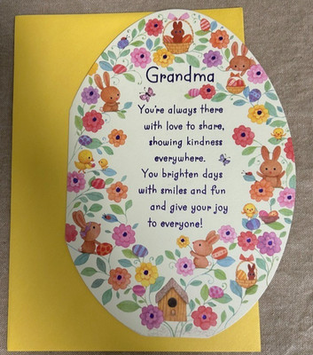 Happy Easter Greeting Card & Envelope ~ Grandma