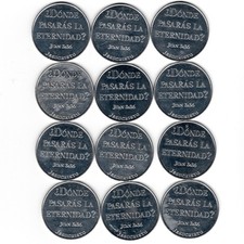 Lot of 12 Donde Pasaras La Eternidad? Jesucristo Juan 3:36 Spanish Token