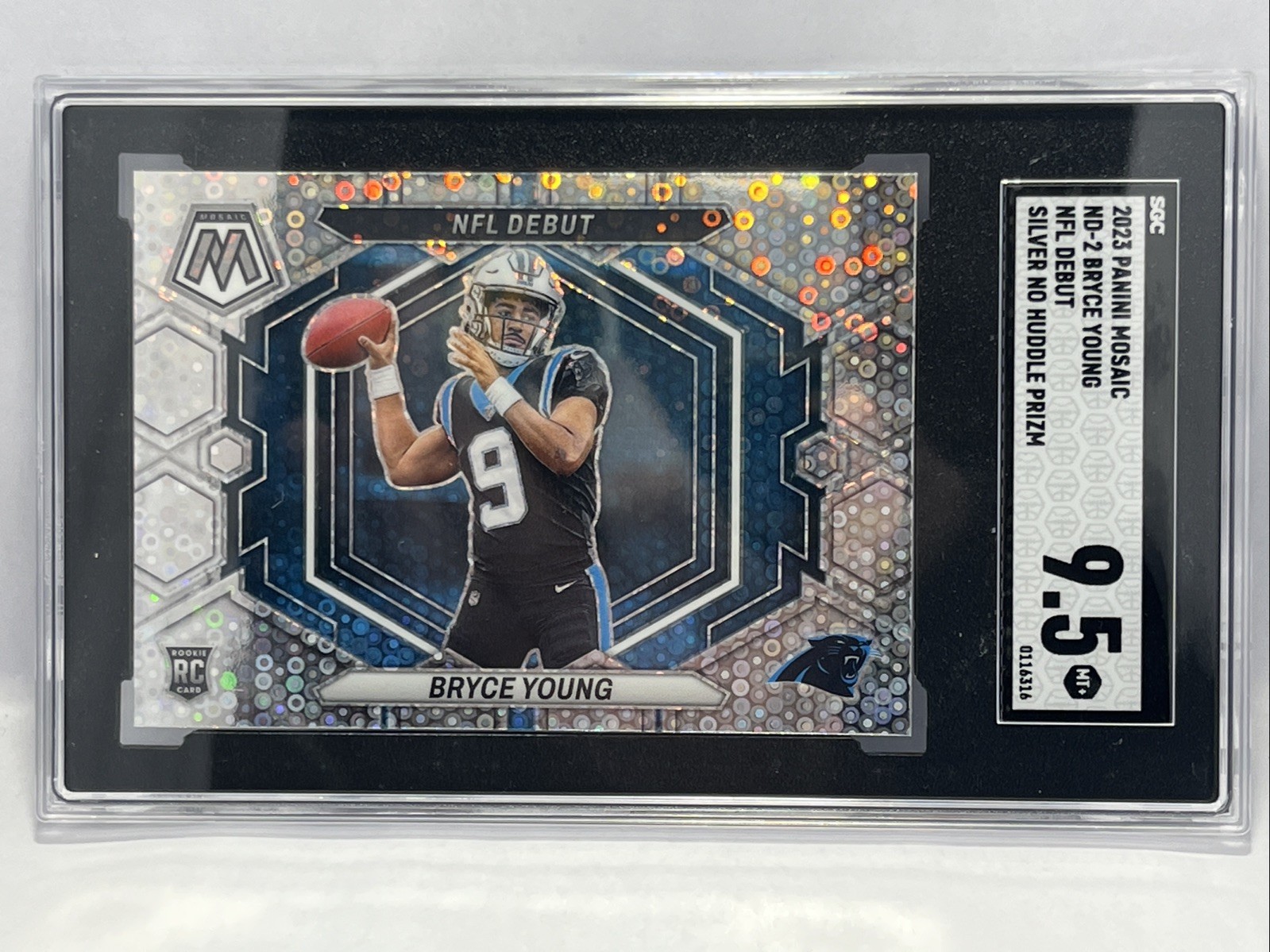 2023 Panini Mosaic - Nfl Debut Bryce Young #ND-2 No Huddle Silver Mosaic (RC)