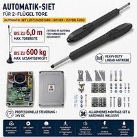 Starker Drehtorantrieb Set FüR ZweiflüGelige Tore Bis 6M Und 800Kg