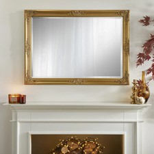 Wall Mirror Highbury Rectangular Antique Gold Frame- H 104cm x L 74cm x W 3.5cm